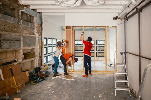 Quartier général en chantier